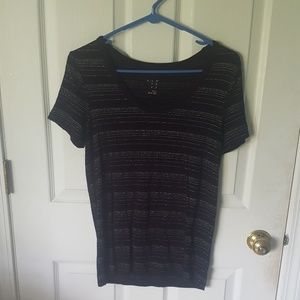 Black tshirt with silver highlights
